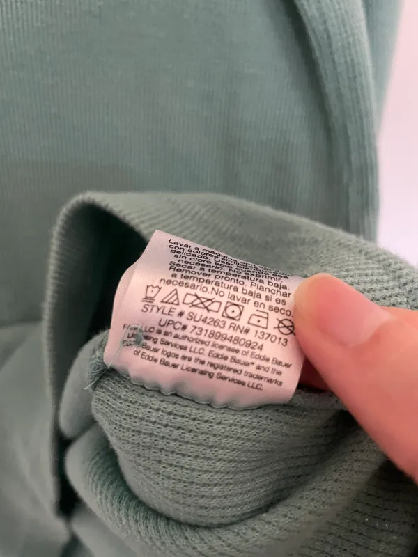 Eddie Bauer Marbled Pear Green Henley Thermal - Image 5