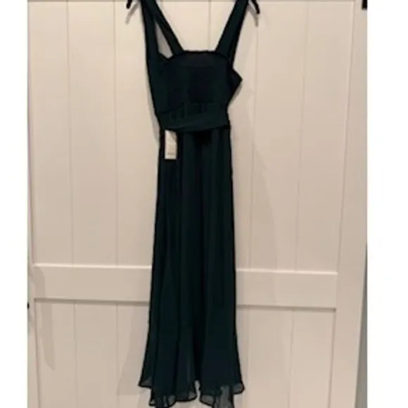 Show Me Your Mumu NWT Bridesmaid Dress‎ Emerald Green Maxi Smocked Bodice Sleeveless Medium - Image 2
