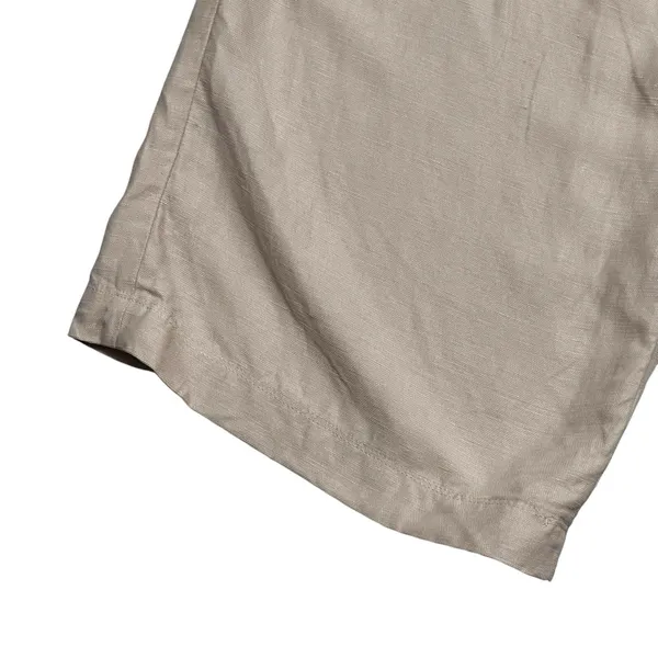 Aritzia Wilfred Brax Jumpsuit Beige Size 8 Linen Blend Wide Legs Wrap Front Tie Waist - Image 5