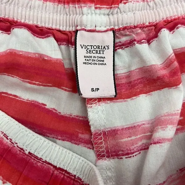 Victoria’s Secret pink red striped small pajama bottom - Image 2