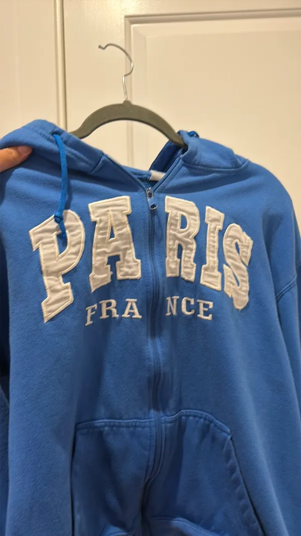 thrifted blue zip up Size M - Image 2