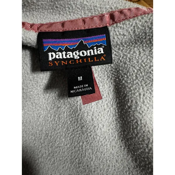 Patagonia Women's Lightweight Synchilla Snap-T Pullover Colorblock Rosewater and Gray (M) - Image 4