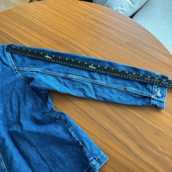 Old Navy Denim Chore Jacket Medium Blue Button Up Workwear Utility Fall Boho - Image 7