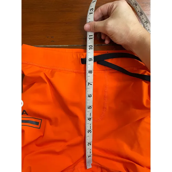 Alo Yoga Orange Logo Side Stripe Drawstring Leggings Women’s Small - Image 11