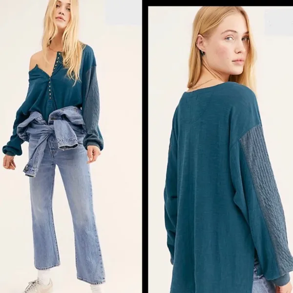 {Free People} New We The Free Back At It Henley - Image 2