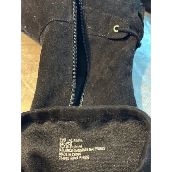 Aldo Black Faux Suede Over The Knee Boots Low Block Heel Size 37 US 6.5-7 - Image 2
