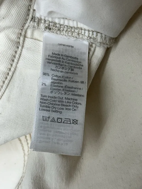 Madewell Curvy 90s Straight Jeans Size 33 Off White Ivory Sz 33 (actual 35x30) - Image 10