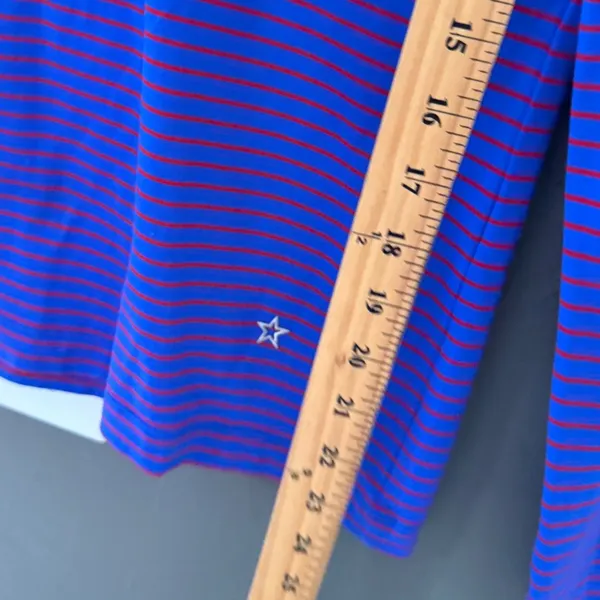 Lohla Sport Womens XS Blue Red Striped Quarter Zip Long Sleeve Golf Top Portugal - Image 8