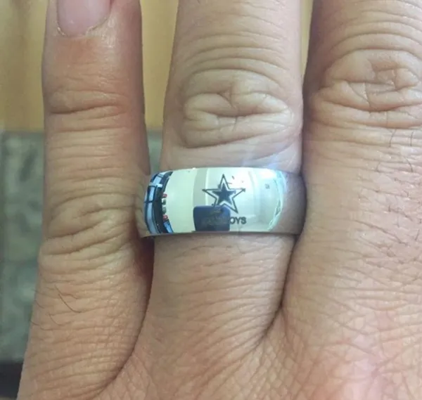 8mm Dallas Cowboys Silver Arc Ring - Image 5