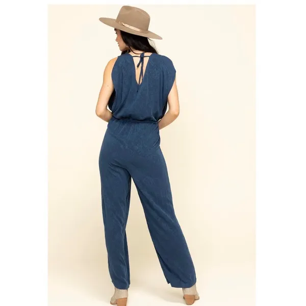 ARIAT Romper Jumpsuit Womens Size Large Blue Floral Boho‎ Country Cowgirl New - Image 10