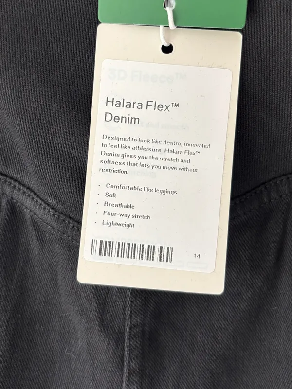 Halara UltraSculpt High Waisted Black Jean Leggings Crisscross Waistband - Image 4