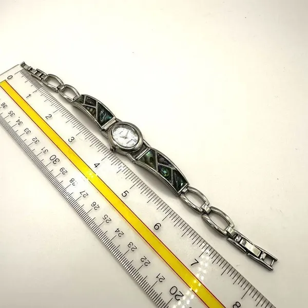Wincci abalone silver tone watch - Image 4