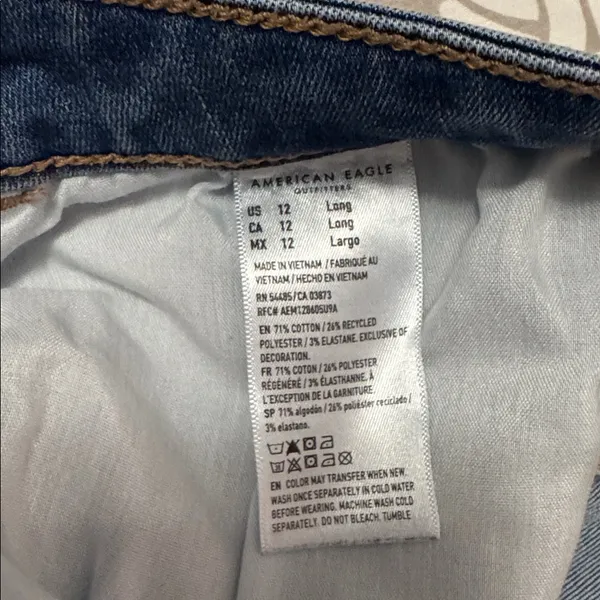 American Eagle Outfitters Women's Super High Rise Jegging in Blue Size 12 Long - Image 5