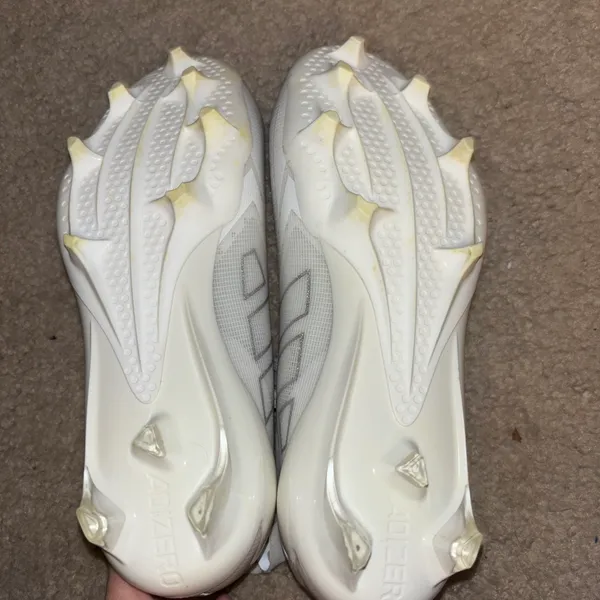 Adidas Men’s Football Adizero Cleats white/silver - Image 3