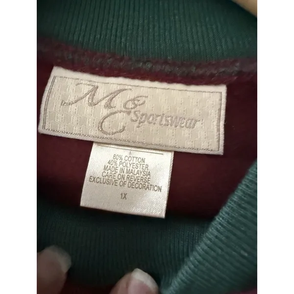 Vintage Grandma Grandkids Embroidered Crewneck‎ Sweatshirt Size 1X 90s Cottage - Image 3