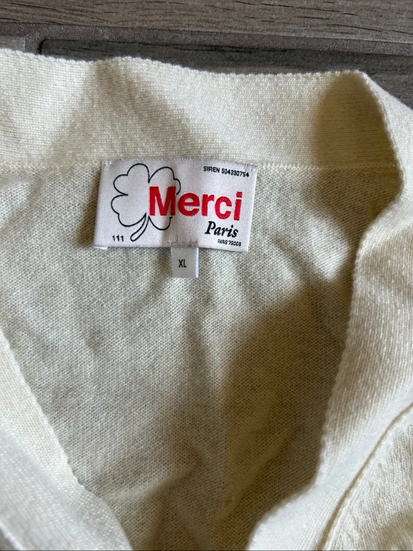 Women's Cream Button-Front Cardigan Sweater - Image 2