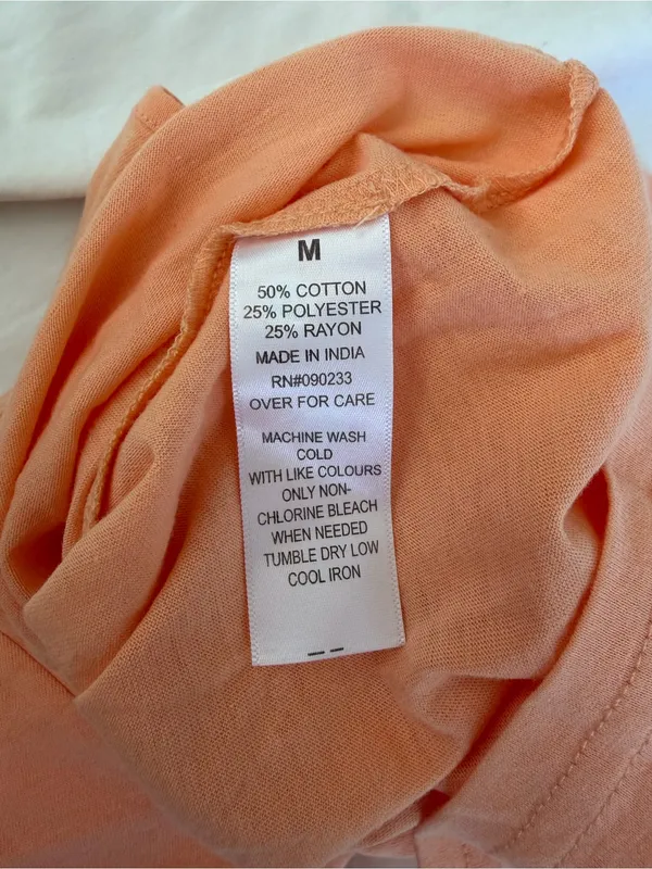 PacSun PS‎ Basics Peach Crop Top Scoop Neck Short Sleeve Tee Size M NWOT - Image 4