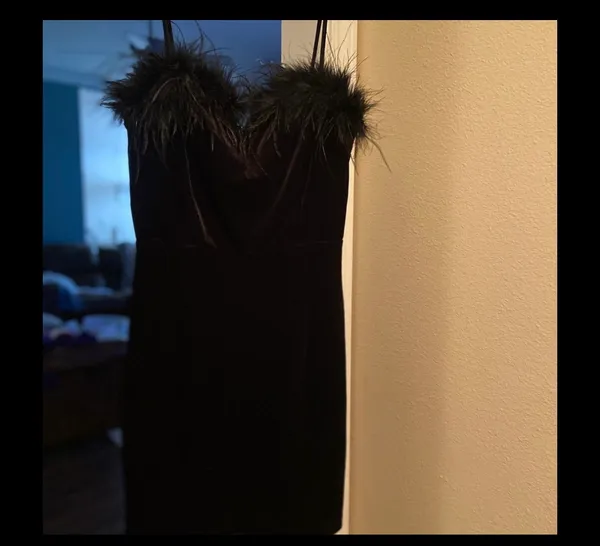 feather mini dress - Image 5