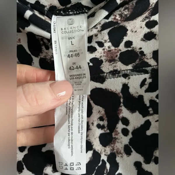 Balance Collection aka Marika High Rise Tummy Control Legging Sz L Leopard Print - Image 4