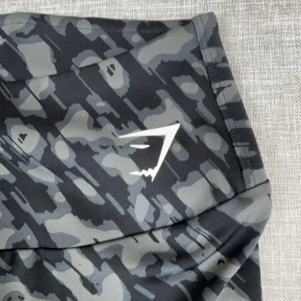 Gymshark Leggings Womens Small Black Camo Ankle Skinny Yoga Running Gym Pants - Image 6