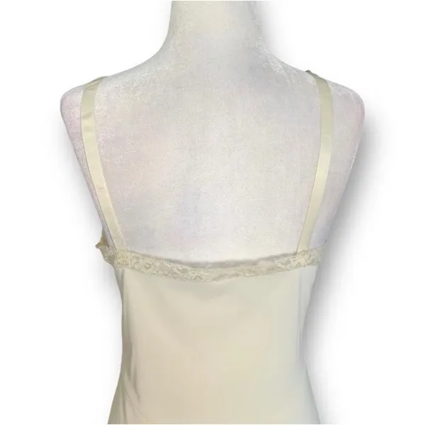 Vintage Lorraine Ivory Nylon Satin‎ Lace Slip Dress 34 Boudoir Bridal Romantic - Image 7