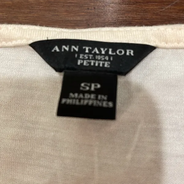 Ann Taylor Cream orange ruffle tank - Image 2