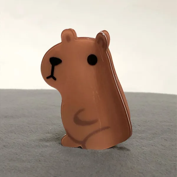 Capybara Hair Claw Clip Brown - Image 3