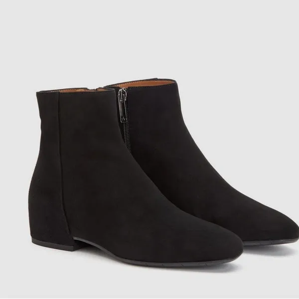 Aquatalia Ulyssa Black Suede‎ Hidden Wedge Ankle Boot Bootie Size 7 - Image 2