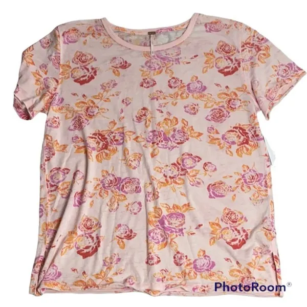 ✨HP✨NWOT✨Free People Tourist T-Shirt Pink Floral Blush✨ - Image 8