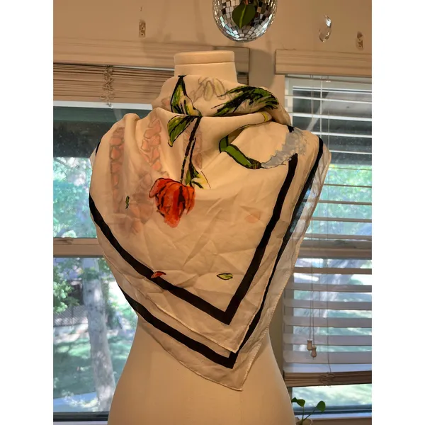 Madewell Feed & Weed Oversized Square Scarf Organic Cotton Wrap Bandana - Image 3