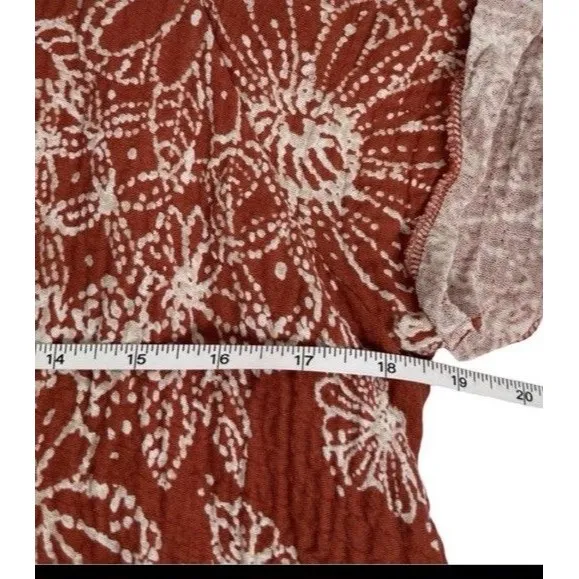 Free People Sundress Size S Cotton Embroidered Back Cut Out Boho Summer Sunny - Image 11