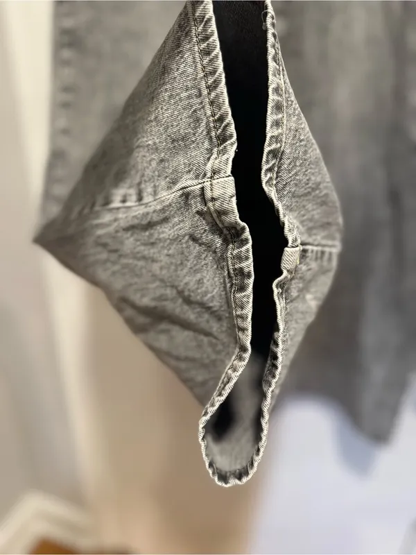 Gray Acid Washed Cargo Extra Wide Leg Baggy Jeans Sz13 Indie Hipster Grunge Y2K. - Image 9