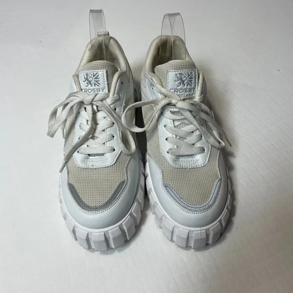 Crosby Scotland Women’s White Platform Sneakers Size‎ 40/US 10 - Image 4