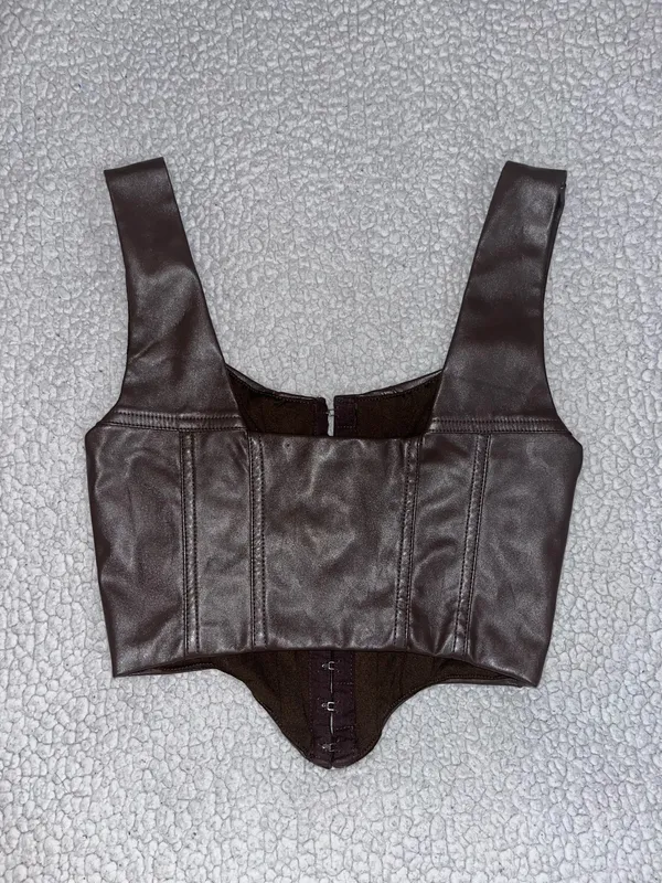 Princess Polly Tatum Faux Leather Corset Top - Image 4