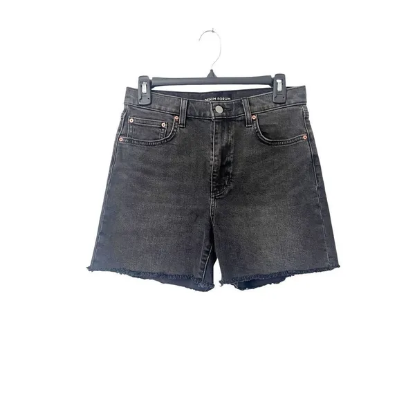 Denim Forum Black The Romy Slim‎ Mid Thigh Shorts Size 6/28 - Image 2