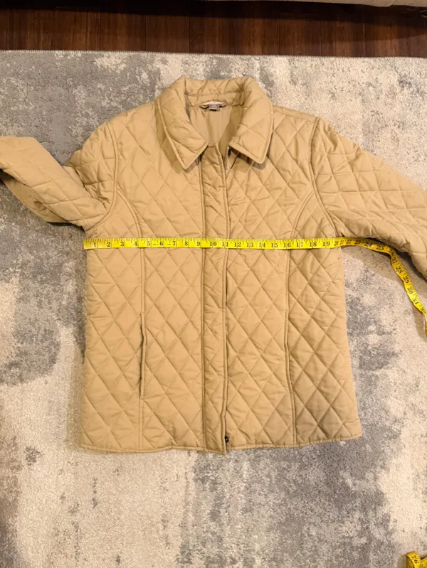 White Stag Quilted Lightweight Jacket in Beige - Image 6