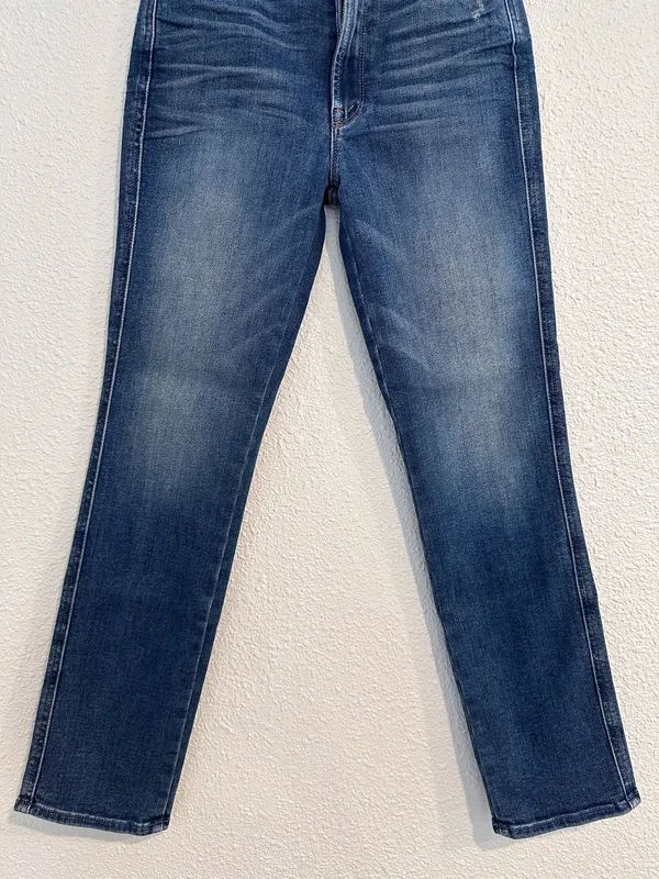 mother denim double dazzler leaps and bounds slim straight leg ankle jean vintage blue wash - Image 5
