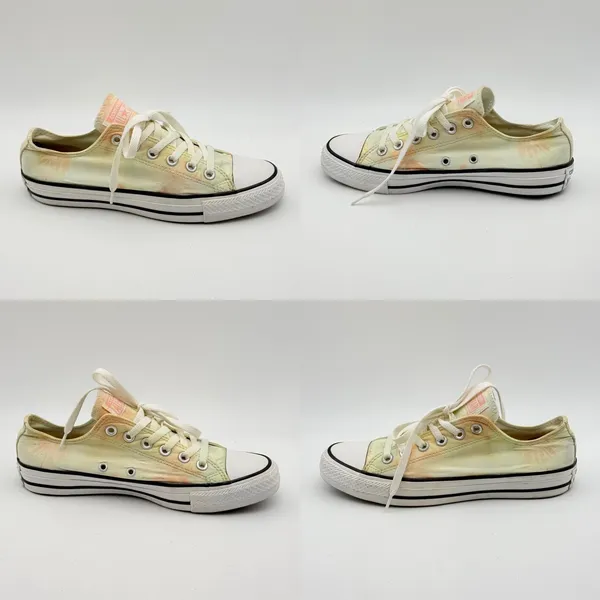 Converse Chuck Taylor Sneakers Womens 8 Yellow Palm Tree Tie Dye Low Top Shoes - Image 5