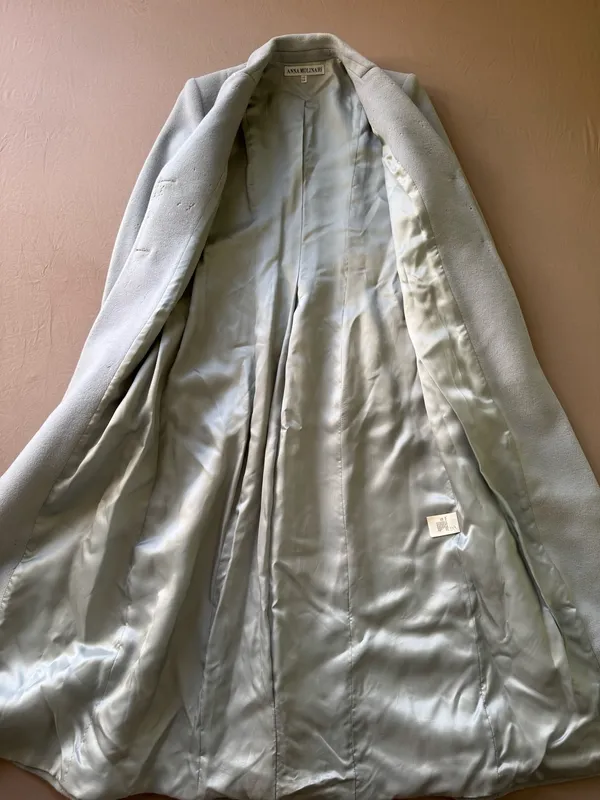 Vintage Anna Molinari Single Breasted Cashmere Wool Coat - Image 3