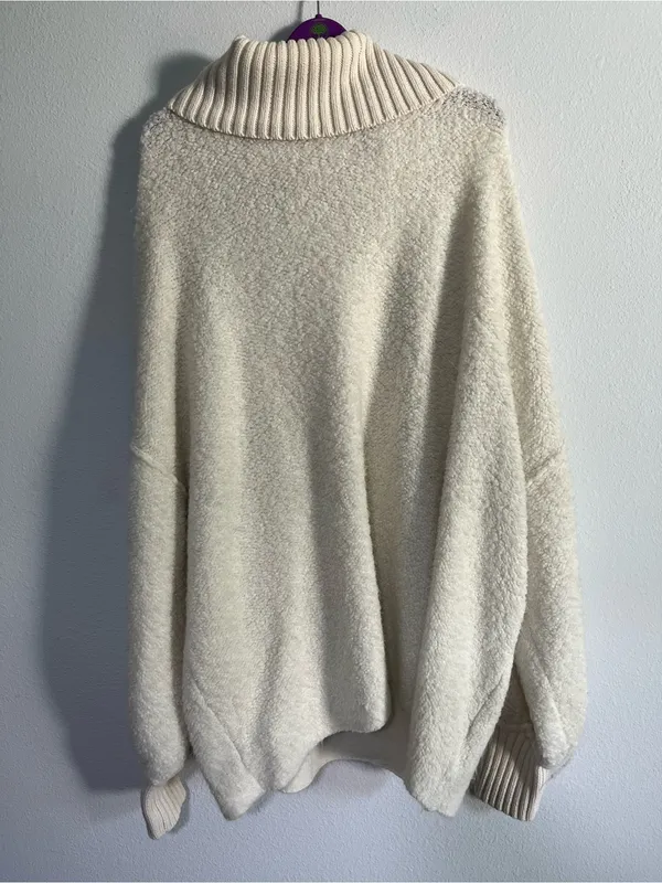 Free People Milo Cowl Cozy Cream Turtleneck Women's Sweater Size Large - Image 5