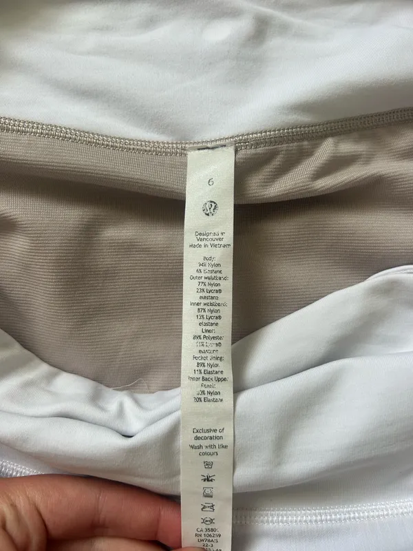 White Lululemon Speed Shorts - Image 4