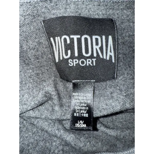 Victoria Sport Sweatshirt Cropped Pullover Long Sleeve Top‎ Gray Size M - Image 4