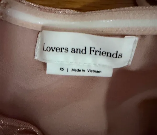 Lovers + Friends Pink Metallic Maxi Dress - Image 4