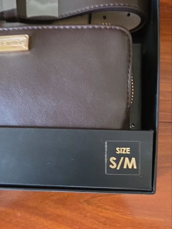 Steve Madden Chocolate Brown Leather Belt Bag with Gold Hardware Size S/M - Image 3