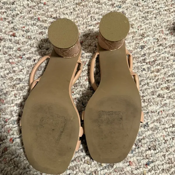 DV Dolce Vita Myla Chunky Round Heel Sandals in Natural Multi- Size 9.5 - Image 8