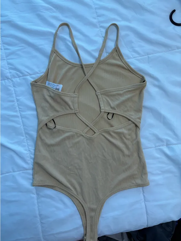 Lane 201 Yellow Strappy Back bodysuit - Image 2