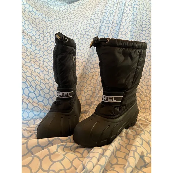 Sorel Snow Boots Unisex Black 1287921011 Size 5 Lace Up Excellent Condition - Image 6