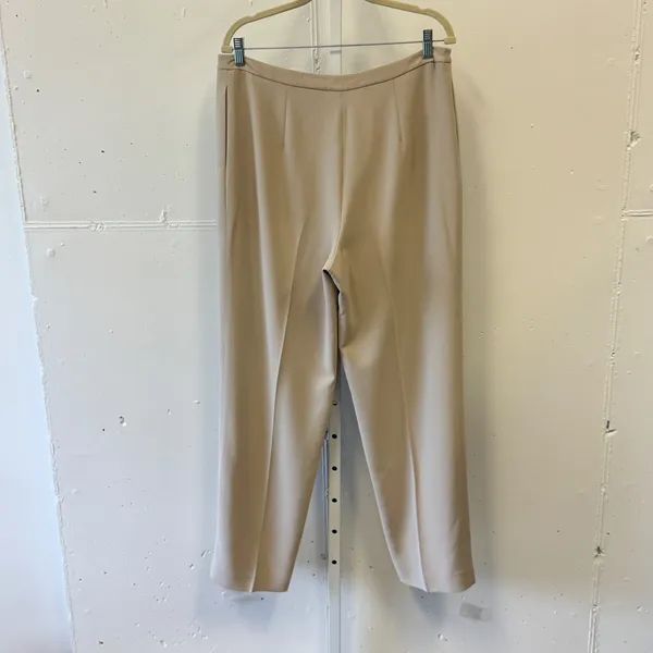 Jones New York Collection Beige Straight Leg Dress Pants Tan High Rise Slacks 12 - Image 2