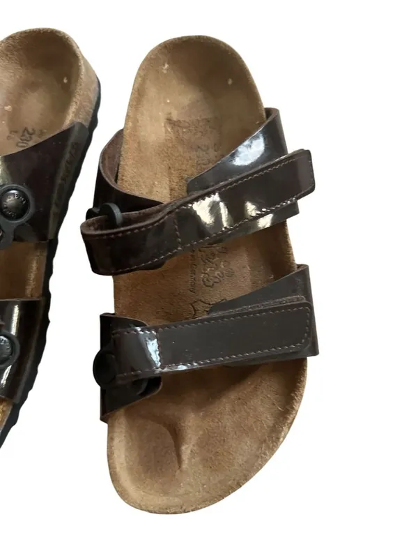 BIRKIS Brown Patent Leather Adjustable Sandals Size Women’s 5 - Image 5
