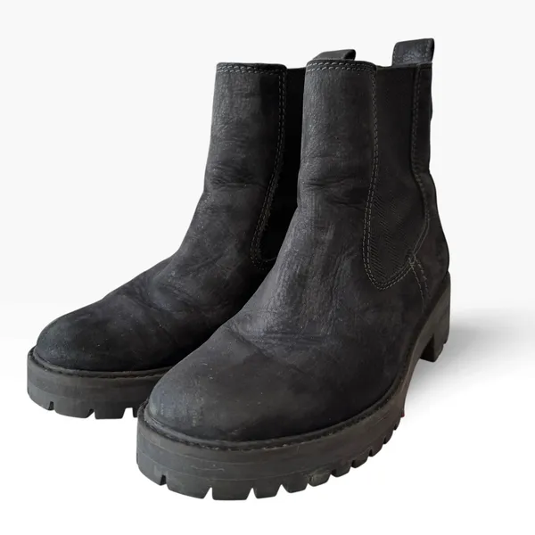 Timberland Courmayeur Valley Chelsea Black Nubuck Lug Boots A1J66 Women’s 9 - Image 4
